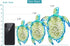 YOUIN Set of 3 Metal Sea Turtle Beach Theme Decor Wall Art Decorations for Indoor Outdoor Bathroom Garden...