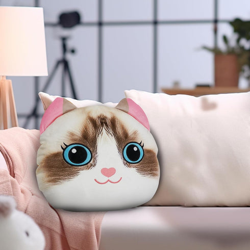 14 Inches Cat Plush Pillow: Cute Front and Back Reversible Design, Soft Stuffed Animal, Ideal Gift for Kids and Adults...
