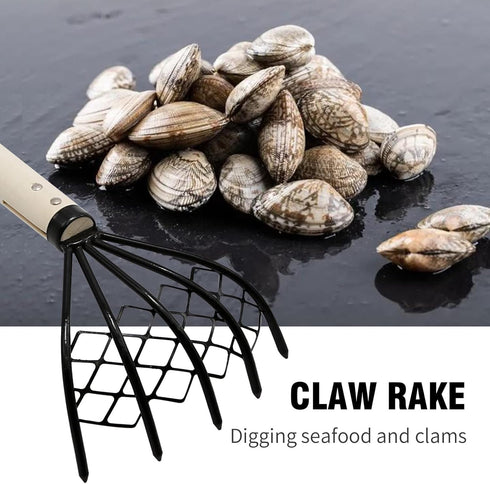 2 Pcs Claw Rake Clam Scraper Tool for Beach Clamming Claws Hand Rake Seafood Shell Digger Tool...