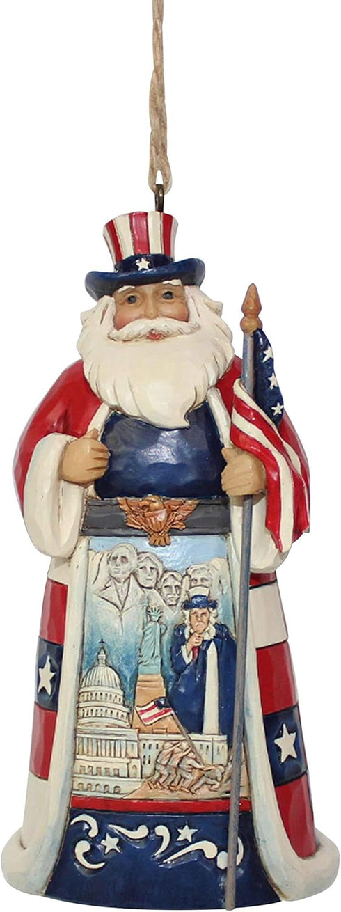 Enesco Jim Shore Heartwood Creek 6001508 American Santa Ornament, 4.5"...