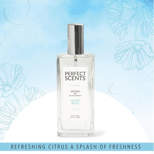Fragrances | Inspired by D&G’s Light Blue | Women’s Eau de Toilette | CLEAN, Vegan, Paraben, Phthalate Free | Never Tested on Animals | 3.4 Fl Oz...