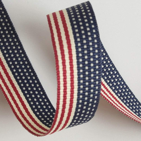 5/8" American Flag Stripes Printed Polyester Grosgrain Ribbons15-Yards Per Spool DIY 4th of July Independance Day Decoration...