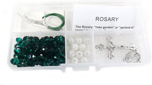 Linpeng Emerald Crystal Beading Box Rosary Necklace Kit, DIY Jewelry Supplies, Gift for Beader, 1 Pack...