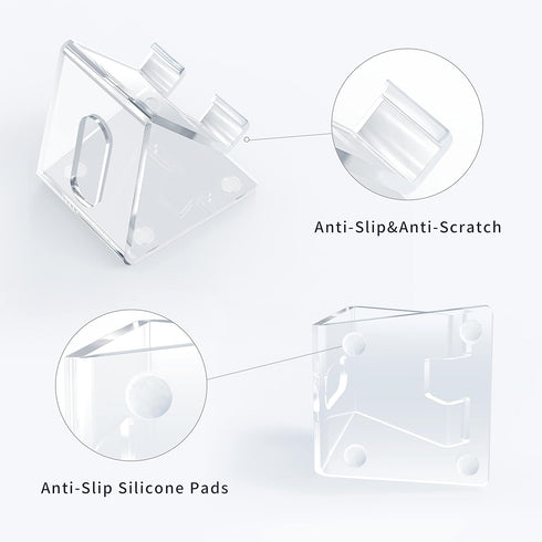DARENYI Acrylic Cell Phone Stand for Desk, Clear Phone Holder Dock for Desk, Compatible with iPhone 13 12 11 Pro Max XR XS X SE 8 iPad All Android...