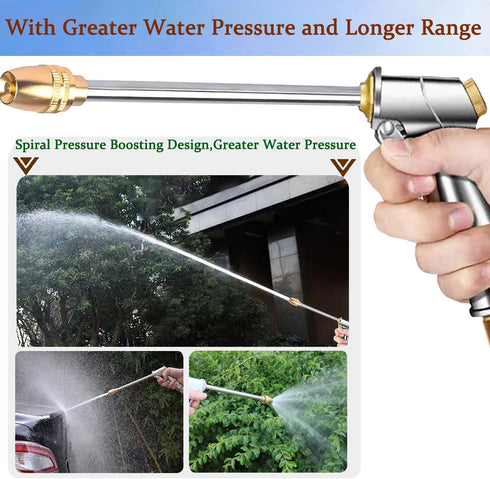 Garden Hose Nozzles,High Pressure Water Hose Nozzle Sprayer Head,360°Water Adjustment,2 Different Types of 3/4”Quick Connectors, for Watering Gard...