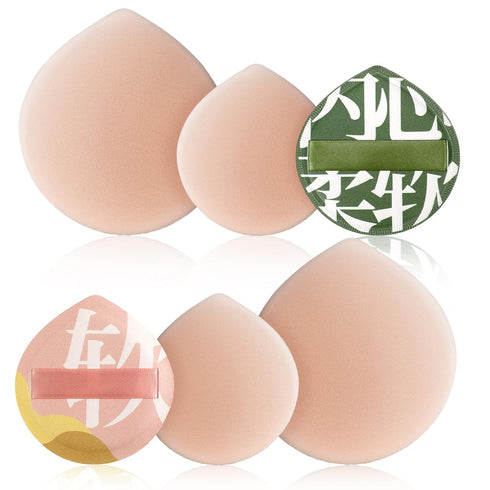 4 PCS Makeup Puff, Korean Makeup Sponges Teardrop Setting Powder Puff Face Makeup Cushion Puff Soft Beauty Blender Sponge for Foundation Concealer...