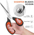 Premium Tailor Scissors Heavy Duty Multi-Purpose Titanium Scissors Professional for Leather Cutting Industrial Sharp Sewing Shears, Red...