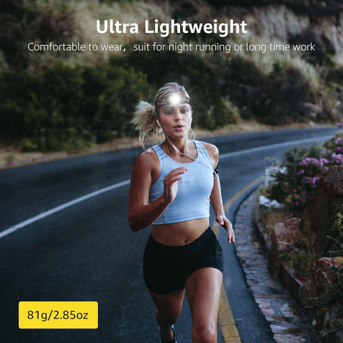 Lighting Ever LED Headlamp Rechargeable 2 Packs - Super Bright Head Lamp with 5 Modes for Camping & Hiking Gear Essentials, IPX4 Waterproof Headli...