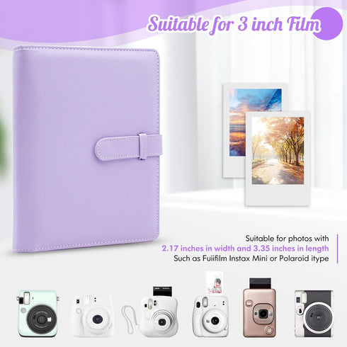 Ablus 256 Pockets Photo Album for Polaroid Snap SnapTouch Zip Mint Cameras Printers, Fujifilm Instax Mini 11 90 9 8+ 8 7S 70 50S 26 25 LiPlay Inst...