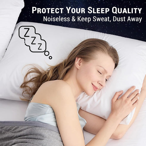 Gogreen Bamboo Rayon Waterproof Pillow Protector, Breathable Pillow Cover, Cooling Pillow Case Protector with Zipper, Super Soft Pillow Case Cover...