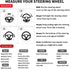 D Shape Steering Wheel Cover,Universal 15 Inch Auto/Car/SUV Black Leather Steering Wheel Wrap with Better Sport Grip for Men Women,Fit D Shaped Fl...