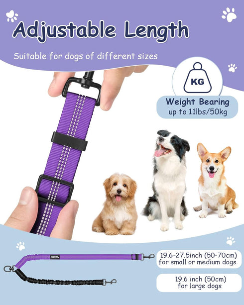Vastar Pet Double Dog Leash, Tangle Free Bungee Dog Leash Coupler, 360° Swivel Double Dog Walking & Training Leash, Adjustable Strap, Comfortable ...