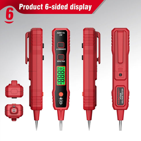 Voltage Tester, HABOTEST Non Contact Voltage Tester with LCD Display, Live/Null Wire Tester, Electrical Tester Buzzer Alarm and Flashlight, Wire B...