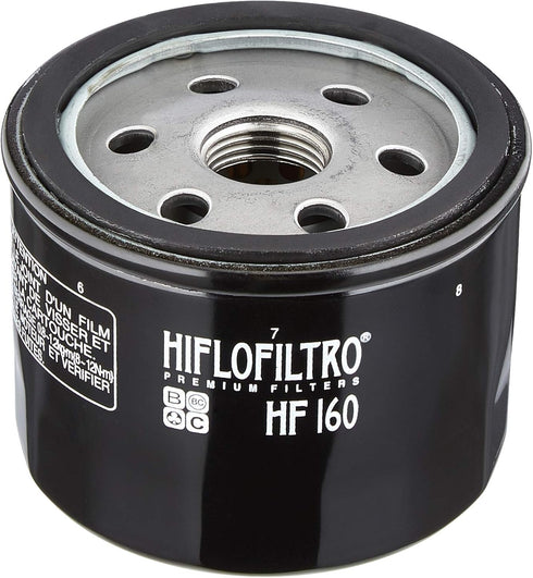 HiFloFiltro HF160 Black Standard Premium Oil Filter, Single...