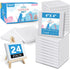 ESRICH Mini Canvases for Painting,4x4In Canvas in Bulk 24Pack, 2/5In Profile Small Square Canvas, Blank Canvases are Great for School Projects and...