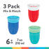 Nuby Wonder Cup with 360 Smart Edge Silicone Rim - (3-Pack) 7 oz - Green/Red/Blue...