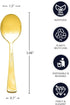 Party Essentials Disposable Plastic Cutlery/Heavy-Duty Flatware/Silverware for All Events, 50-Count, Shiny Gold Soup Spoons...