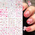 12 Pcs Spring Nail Stickers Pink Cherry Flowers Nail Water Decals Floral Nail Art Stickers Decals Holiday Transfer Foil Nail Stickers Self-Adhesiv...