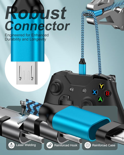 Micro USB Wall Charger Box, USB Brick S7/S6 Edge Fast Charge, Charger Adapter Plug for Samsung Galaxy J7/J8/J6 Cord with Charging Cube Dual Port 6...