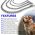 Dog Chain Collars 304 Stainless Steel Metal Chew Proof Dog Necklace Anti Winding Dog Leash Extension Lead for Small Medium Large Dogs Training and...
