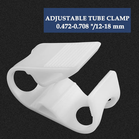 6 Pcs Plastic Tubing Clamps Adjustable Tube Clamp 0.472-0.708 Inch, 12-18 mm Flow Control Hose Clamp Tube Laboratory Pinch Valve Syphon Pipe Clamp...