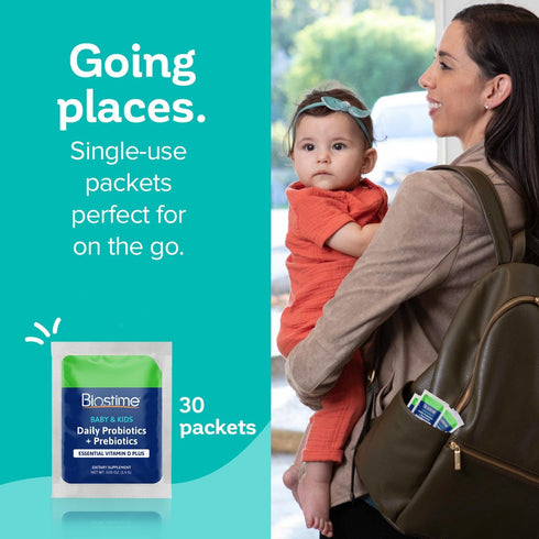 Biostime Infant Baby Toddler Kids Probiotic & Prebiotic with Vitamin D | Baby Probiotic Powder | Kids Immune Support | Constipation Relief for Bab...