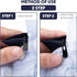 2 Pieces Men's Clip on Ties 20 Inches Solid Color Clip on Ties Pre Tied Neckties for Office School Uniforms...
