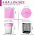 Charmount Small Trash Bags Bathroom, 4 Gallon Garbage Bags for Kitchen Bedroom, Unscented, 80 Count, Hot Pink...