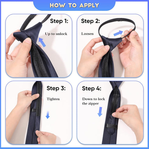 Xinnun 5 Pieces Mens Zipper Ties Pre Tied Adjustable Neckties Solid Color Skinny Necktie Thin Clip on Slim Tie for Office School Wedding Party Uni...