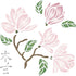 Stencils for Walls: Magnolia Stencil, 8.5 x 8.5 inch (M) - Classic Flower Floral Ancient Tree Stencils for Painting Template...