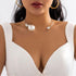 Metal Big Pearl Open Choker Necklace Adjustable Silver Big Pearl Choker Necklaces for Women Round Open Cuff Necklace Elegant Cuff Collar Necklace ...