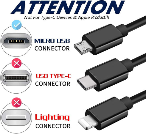 BlackBerry Replacement USB Charging Data Cable for BlackBerry Models (Curve 9320/9220 / 9380/9370 / 9360, Bold 9790, Z10, Z3, Z30, Q10, Torch and ...