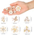60 Pieces Pearl Rhinestone Imitation Pearl Button Head Flower, Pearl Brooch, Rhinestone Pearl Buttons for Crafts, DIY Jewellery Making, Wedding De...