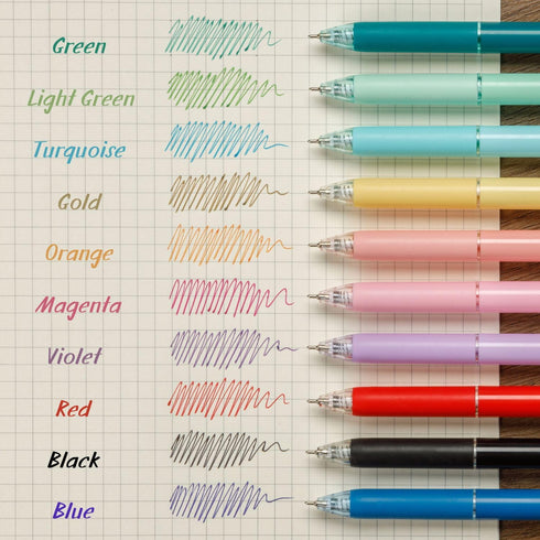 Pastel Ballpoint Pens Colored Ink Retractable - Medium Point 0.7mm Comfortable Grip - Quick Drying, Smearing and Smudging Proof - Smooth Writing...