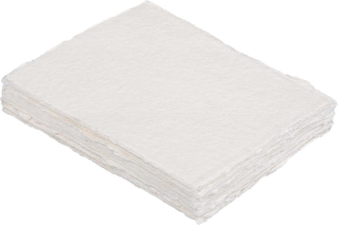 Watercolor Paper, 140lb(300gsm), 8x6 Inches, 25 Sheets, Handmade Deckle Edge Paper, Textured, Mixed Media, Cold Press Pad for Calligraphy, Sketchi...