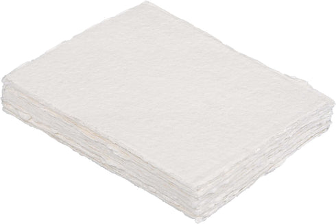 Watercolor Paper, 140lb(300gsm), 6x4 Inches, 25 Sheets, Handmade Deckle Edge Paper, Textured, Mixed Media, Cold Press Pad for Calligraphy, Sketchi...