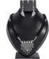 Traditional Indian Antique Silver Oxidised Mangalsutra Thushi Necklace Set with Earrings for Women (SJ_2906)...