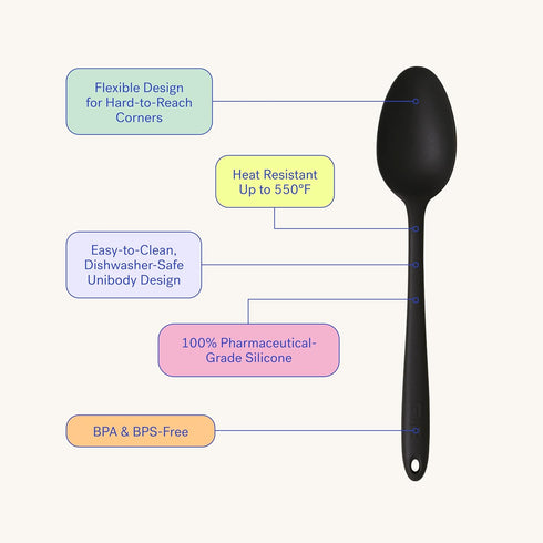 GIR: Get It Right Premium Seamless Spoon - Non-Stick Heat Resistant Silicone Kitchen Spoon - Perfect for Mixing, Serving, Cooking and More - Ultim...