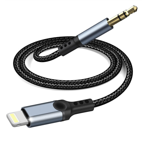 AUX Cord for iPhone (Apple MFi Certified) 3.3 FT, Lightning to 3.5mm Audio Aux Cable Fit with iPhone 14 Pro/13 Pro Max/12 Mini/12 Pro Max/11 Pro M...