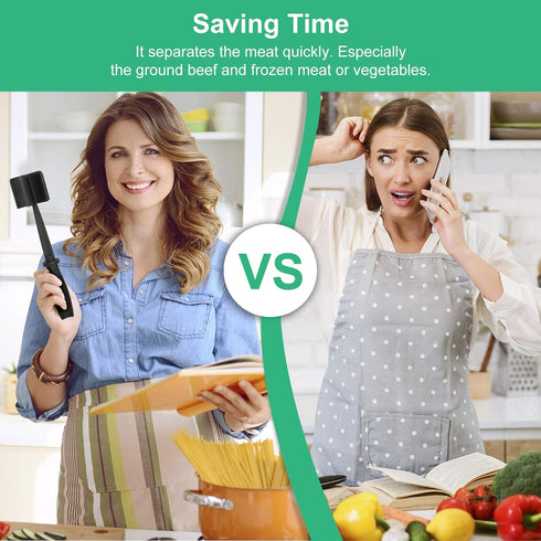 Meat Chopper, Ground Meat Chopper Utensil, Multifunctional Heat Resistant Masher and Mix Chopper for Hamburger Meat, Ground Beef, Turkey and More,...