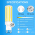G9 LED Bulb Dimmable 8W G9 Bi Pin Base Bulb Daylight White 6000K 800LM 120V T4 Chandelier Lighting Equivalent 75W 80Watt Halogen Bright Light (Pac...