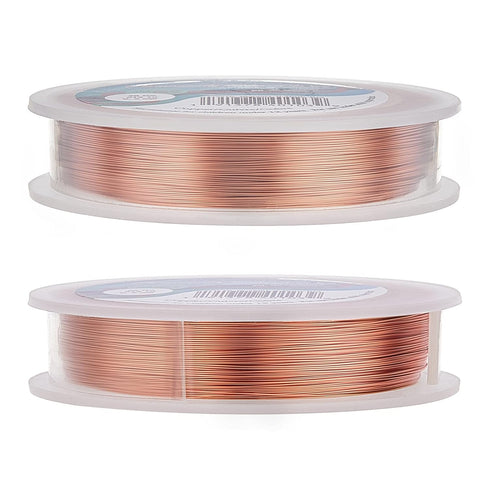 BENECREAT 28 Gauge 328FT Copper Jewelry Wire - Tarnish Resistant Craft Wire for Bracelet & Necklace Making...
