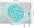 Turquoise Blue and Gray Placemats Set of 6, Washable Table Place Mats for Kitchen Dining Home 12 X 18 Inch...