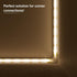 PAUTIX 10mm Connectors 12pcs L-Shaped/Corner Connectors,Solderless Terminal Extension Connection for 3-Pin CCT COB LED Strip Lights,NOT for 12mm/8...