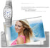 JewelryWe Women's Easy Reader Analog Watch Gold Silver Plated Elastic Band Wristwatch for Valentine’s Day...