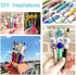 Beadthoven 20pcs Plastic Beadable Pen, Bead Ballpoint Pen Glittery Shaft Black Ink Bead Pens for DIY Pen Decorations Supplies Office School (Cocon...