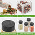12 Pack Glass Spice Jars with Labels, 4oz Spices Containers Spice Jars with Black Shaker Lids, Empty Containers for Spice, Silicone Funnel and Pen...