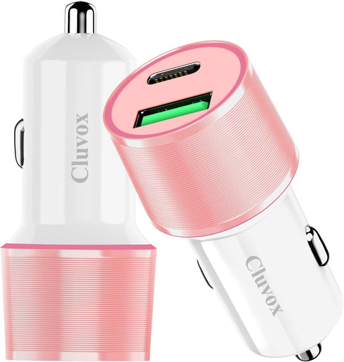 Cluvox 35W USB C Car Charger Adapter, Fast Charging Compatible for iPhone 15 Plus/Pro/Max/14/13/12/11, Samsung Galaxy Phone Charger for Automobile...