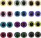 20 Pairs 18mm Owl Bird Glass Eyes for Art Dolls Sculptures Props Masks Fursuits Jewelry Making Taxidermy Flatback...