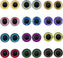 20 Pairs 18mm Owl Bird Glass Eyes for Art Dolls Sculptures Props Masks Fursuits Jewelry Making Taxidermy Flatback...